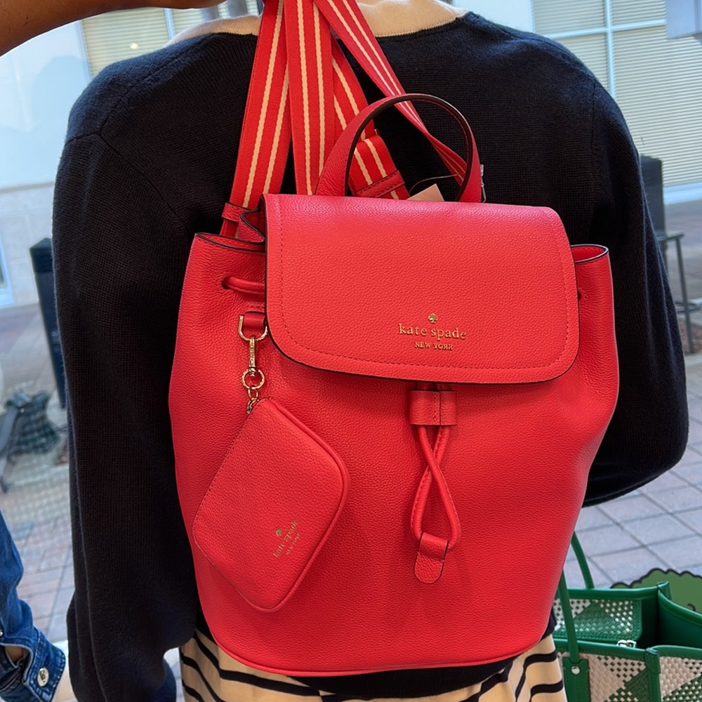 Kate Spade Rosie Medium Flap Backpack 
K8714 pebbled leather Pink Pepper
NWT - Picture 15 of 16
